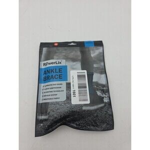 Powerlix Ankle Brace Support Sleeve (Pair) for Injury Recovery Size M